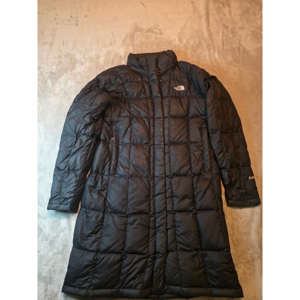 The North Face Puffer Parka Women Medium Black 600 Goose Down Long Jacket
